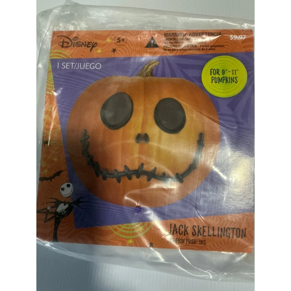 Disney Jack Skellington PumpkinPush-Ins Nightmare Before Christmas Halloween DIY